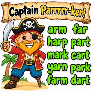 Captain Parrrr-ker! – Bossy R (AR) Phonics Activity